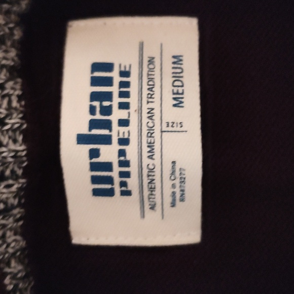 Urban Pipeline Men's Deer Knit Sweater Medium Burgundy Cotton Blend - Picture 7 of 9